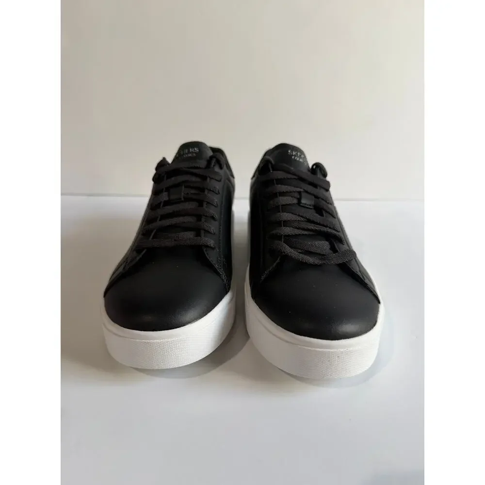 Skechers Court Classics Eden LX Lined Up Sneakers Black Womens Sz 7 NEW